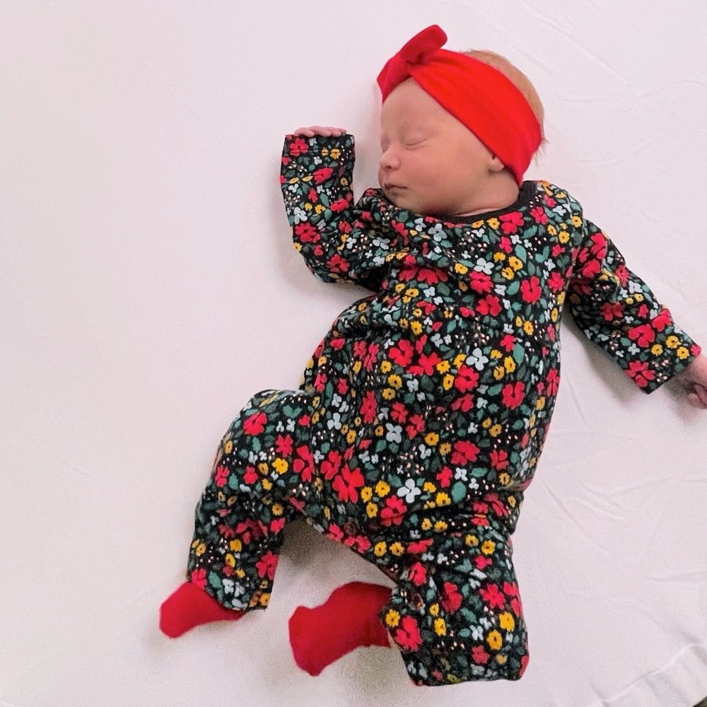 Baby Cat & Jack Floral Romper- NWOT